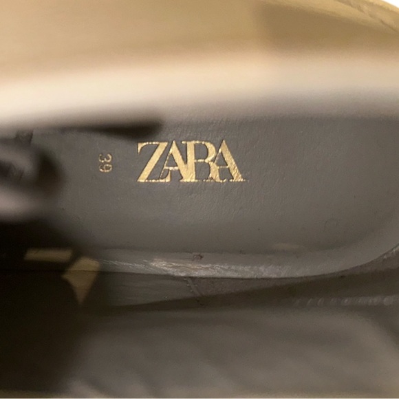 NEW Zara Bone White Laced Leather Boots - Picture 7 of 8